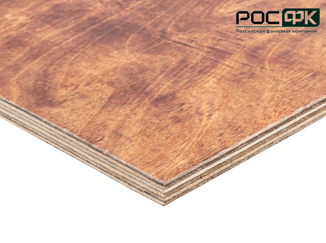 Фанера березовая бакелизированная ФБВ  6мм Е1 2440х1220мм